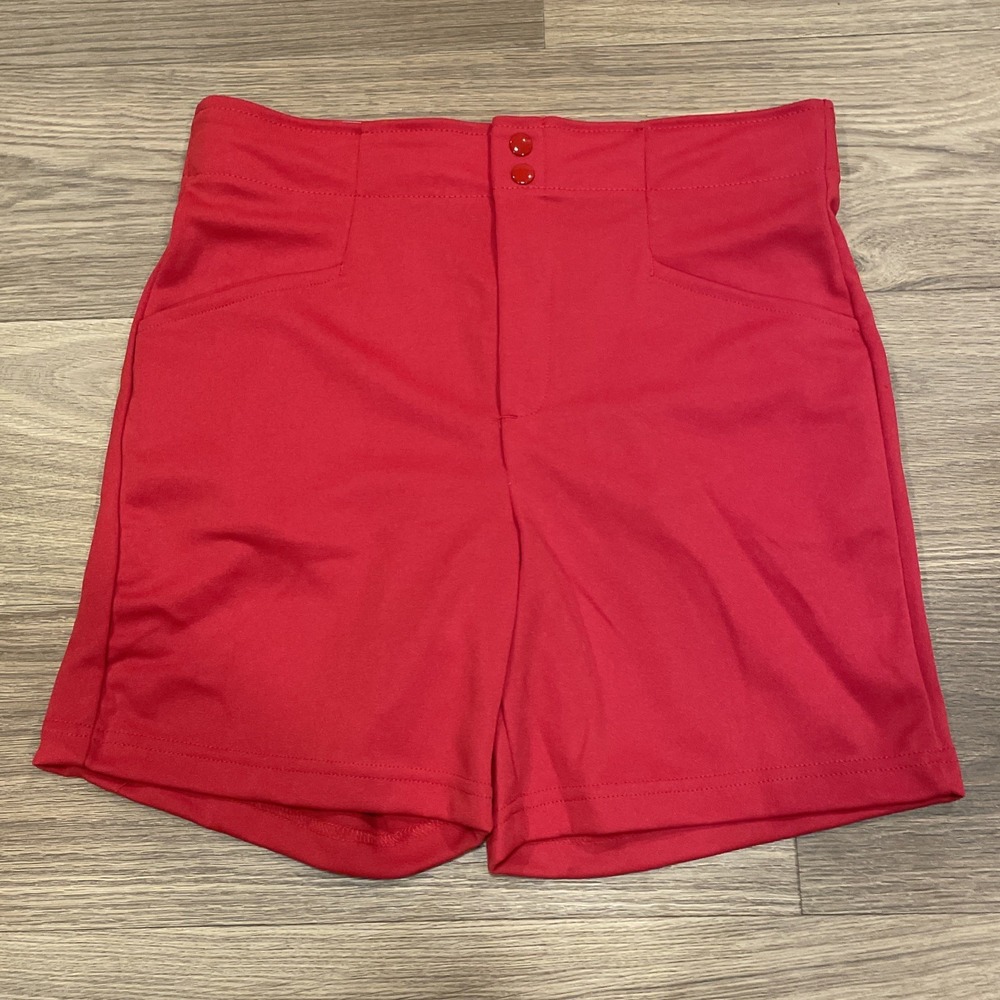 Vintage BIKE Shorts Men Large Red Athletic Gym Coach Baseball Run Nylon 90s